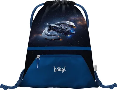 Produktbild von Baagl Turnbeutel Sportbeutel Schule Kindergarten für Jungen - Space Ship