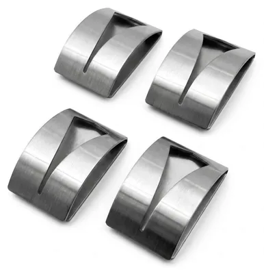 Produktbild von 4er-Set Handtuchhaken selbstklebend ohne Bohren Silber Küche Bad WC
