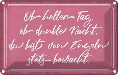Produktbild von vianmo Blechschild 12x18 cm ob heller Tag dunkle Nacht du Spruch Zitat