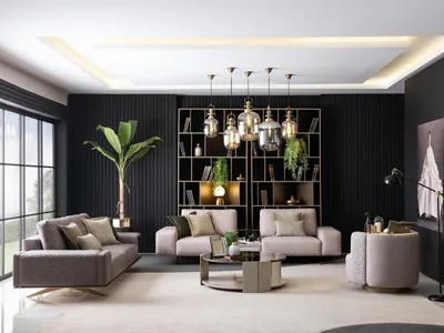 Produktbild von Luxus Sofagarnitur 4+3+1 Sitz Couchen Set Möbel Einrichtung Sitzpolster