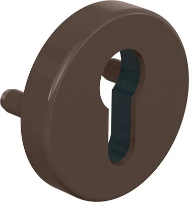 Produktbild von HEWI Schlüsselrosette ø55mm - in verschiedenen Farben (Lochung: Profilzylinder, Oberfläche: 84 Umbra) Lochung: Profilzylinder Oberfläche: 84 Umbra