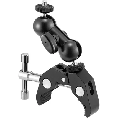 Produktbild von Kamerahalterung Klemme mit Dual Kugelkopf Adapter, kompatibel mit Insta360 GoPro Mount SmallRig Kamerakäfig