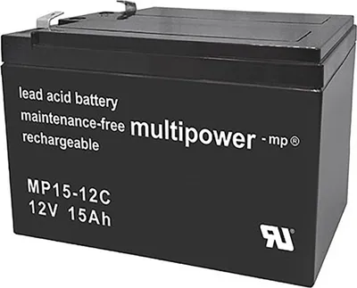 Produktbild von Multipower Blei-Akku MP15-12C Pb 12V / 15Ah Zyklenfest