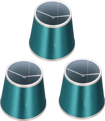 Zdjęcie produktu dla 3 szt. abażur z tkaniny baryłkowej z klipsem na klosz żarówki do lamp stołowych Żyrandol 5,9 x 5,5 x 4,3 cala