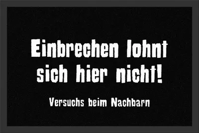 Produktbild von Einbrechen lohnt sich hier nicht!, Fußmatte