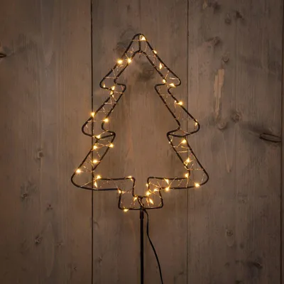 Produktbild von B.O.T. Outdoor Black Tree On Stick 24X100 cm40Led Classic Weihnachtsbeleuchtung - Annas  collection