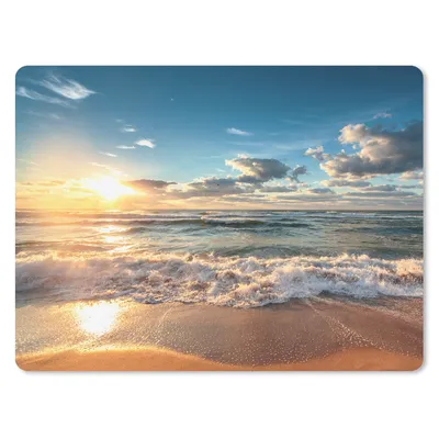 Produktbild von MuchoWow® Mauspad Mousepad Strand - Meer - Sonnenuntergang 23x19 cm - Mousepads - Maus Mat - Pad - Mausunterlage - Schreibtischunterlage - Mauspad