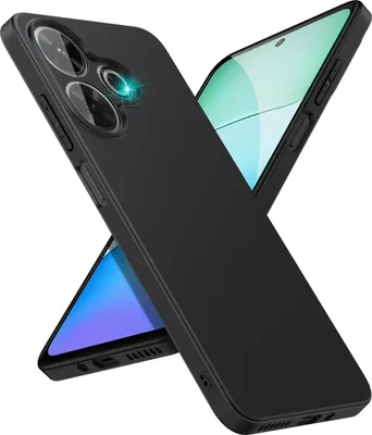 Zdjęcie produktu dla Silikonowe etui na telefon komórkowy Xiaomi Redmi 13 / Poco M6 Protective Cover Matt Black Backcover