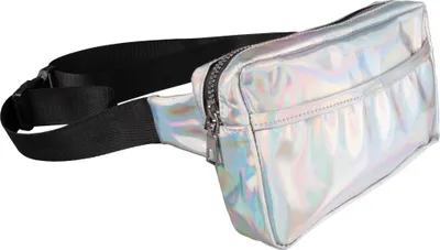 Produktbild von Bauchtasche Gürteltasche Hüfttasche Hip bag 3 Fächer Verstellbarer Gurt, Silber