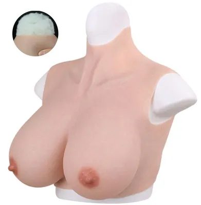 Imagen del producto de Contorno de pecho con implantes de silicona, elástico, copa E, 35 cm, silicona