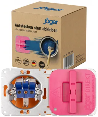 Immagine prodotto di JÄGER, 100 prese multiple, protezione per pittori, riutilizzabili, coperture per prese da applicare