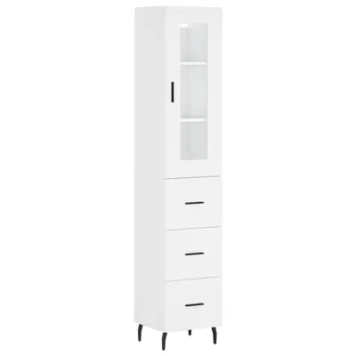 Immagine prodotto di Credenza Bianca 34,5x34x180 cm in Legno Multistrato