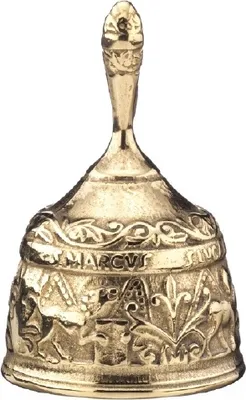 Produktbild von Tischglocke 4 Apostel Messing Gold Höhe 10 cm