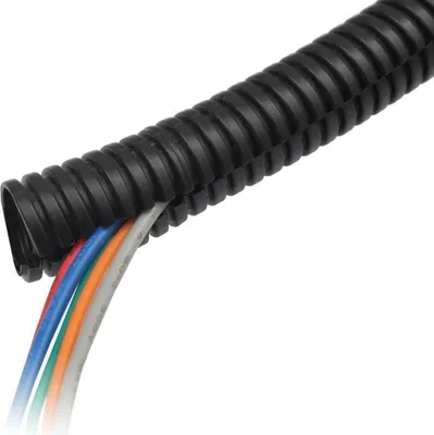 Produktbild von Wellrohr mit Schlitz Schutzrohr Kabelschutz Schutzschlauch geschlitzt Meterware Ø42,5mm