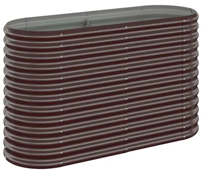 Productafbeelding van vidaXL Verhoogde plantenbak, verzinkt staal, 114x40x68 cm, bruin