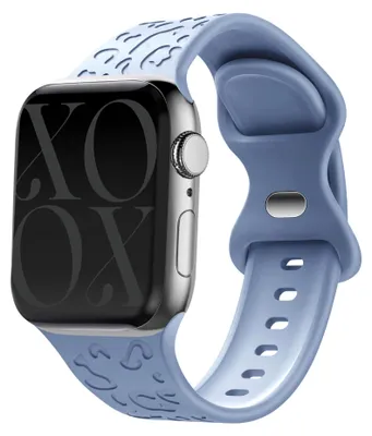 Produktbild von Apple Watch Silikonarmband 'Leopard' (Blau)