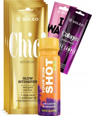 Produktbild von Soleo Chic 3x15ml Bräunungsbeschleuniger mit Goldpartikeln + Freebies