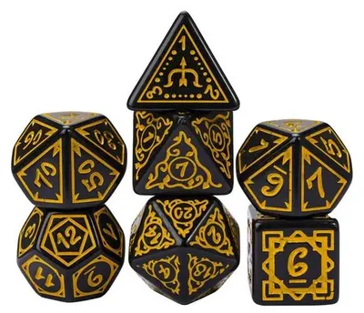 Produktbild von Foam Brain Games Würfelset Cryptic Knots Golden Cuirass für Rollenspiele