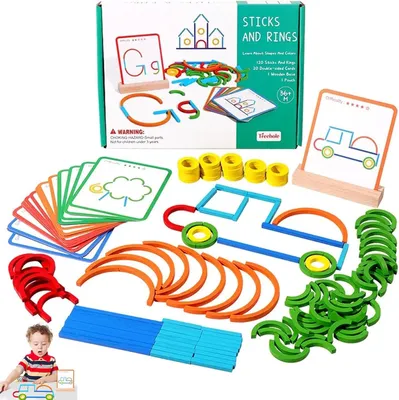 Productafbeelding van Montessori Houten Puzzelstukjes, Vormen Aanpassingsspel, 3-6 Jaar, Creatief Speelgoed, Concentratiespellen