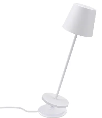 LED-Tischlampe, dimmbar, wiederaufladbar, warmweiß, weiß