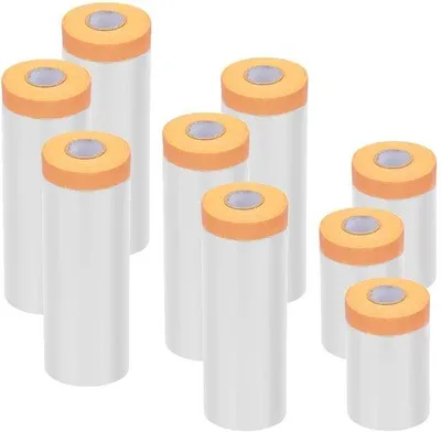 Productafbeelding van 9 Rollen Tape en Drape Set voor Verfbescherming en Autolakbedekking