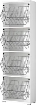Produktbild von Germania Schuhschrank (Korpus) "Colorado" in Weiß, 53 x 174 x 30 cm (BxHxT) 3262-84