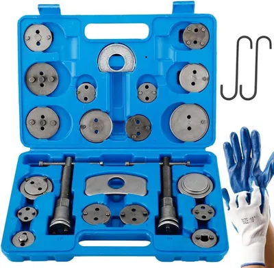 Immagine prodotto di Solidchoice - Set di 24 utensili per la rimozione di ganasce freno - Kit di ripristino con adattatori per auto e camion