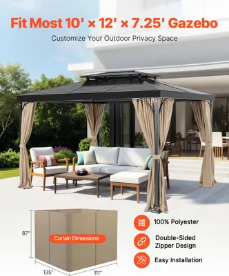 Zdjęcie produktu dla SucceBuy Pavilion Curtain Outdoor Privacy Curtain 2825x3425x2215mm Khaki