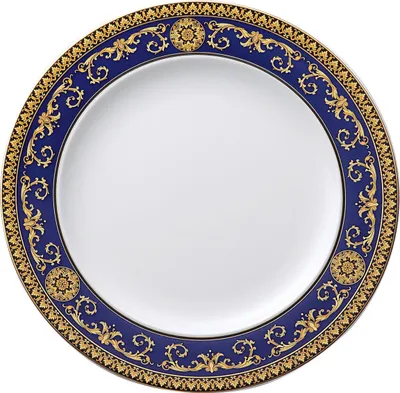 Zdjęcie produktu dla Rosenthal Versace Icarus Medusa niebieski talerz obiadowy 27 cm
