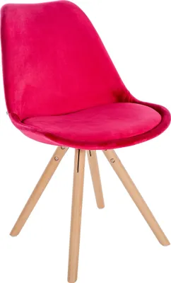 Produktbild von Stuhl HLO-CP99 Samt Rund  rot