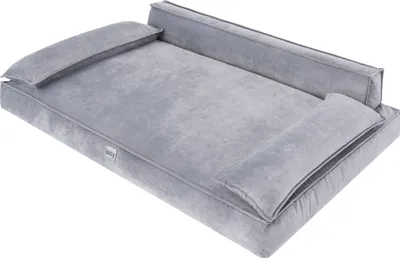 Obrázok produktu pre Pelech pre psa CHAMPION ( 78 x 54 cm ) - robustný zamatový pelech so snímateľným poťahom, prateľný a pohodlný - Doggy