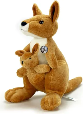 Produktbild von Känguru Kuscheltier Buschkänguru mit Baby Wildtier Plüschtier KIMBERLY