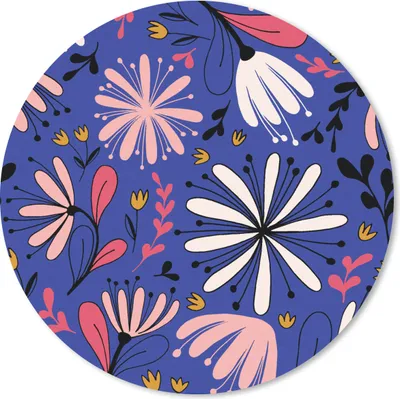 Produktbild von MuchoWow® Mauspad Mousepad Muster - Abstrakt - Blumen 40x40 cm - Mousepads - Maus Mat - Pad - Mausunterlage - Schreibtisch Accessoires