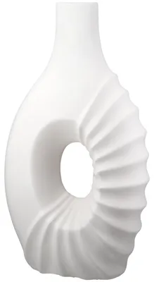 Imagen del producto de Jarrón de cerámica "Pula", blanco, para suelo. Venta en paquetes de 2 unidades. Dimensiones: 12 cm de largo, 24 cm de ancho, 45 cm de alto. Código: 57504 4063387575048