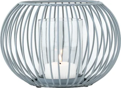 Produktbild von Skandinavische Deko Windlicht Teelichthalter Kerzenhalter Spectro Grau Gross