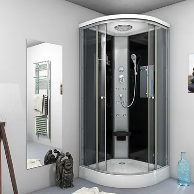 Produktbild von Duschkabine Fertigdusche Dusche Komplettkabine D10-23T0-EC 100x100 cm