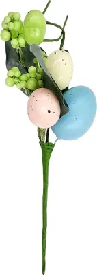 Produktbild von Dekorativer Zweig mit bunten Eiern - Osterdekoration - 23 cm