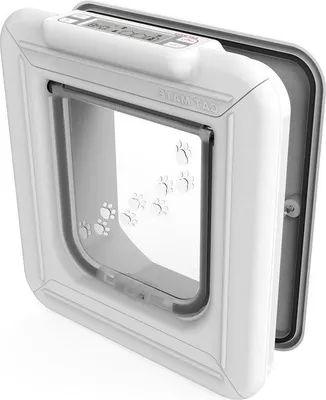 Obrázok produktu pre Famanu Elektronický systém pre mačacie dvierka – šírka 25 cm, výška 26,5 cm – biela farba