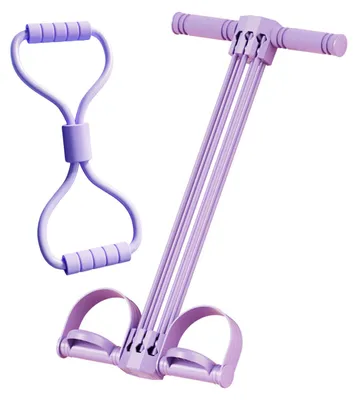 Produktbild von Pedal-Widerstandsband mit Griff, 6-Rohr-Pedal-Knöchelzug, elastisches Sit-up-Zugseil, Yoga-Pedal-Trainingsband, Fitnessgerät für Männer und Frauen