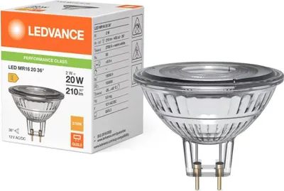 Obrázok produktu pre LEDVANCE 4099854457760, 2 W, 20 W, GU5.3, 210 lm, 15000 h, Teplá biela