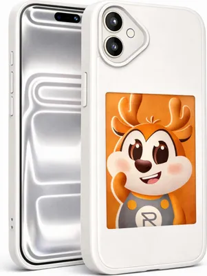 Produktbild von NFC E-Ink Hülle mit Display 4 Farben iPhone 17-Weiss