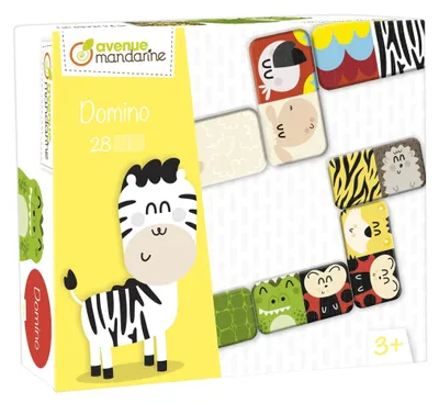Produktbild von Domino Tiere und Texturen, farbenfrohes Lernspiel