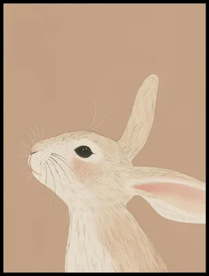 Image de Affiche 60 x 80 cm Motifs pour enfants, filles et garçons - Lapin