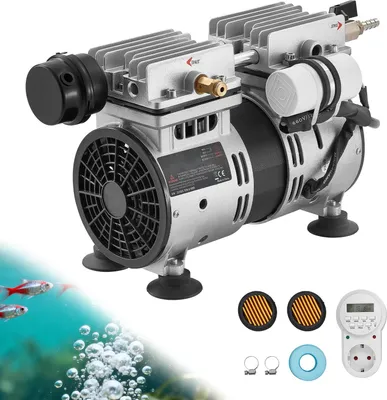 Immagine prodotto di Aeratore per laghetti - Pompa ad aria/compressore d'aria per laghetti - Potenza 590 W - Pressione max. 3 bar - Numero di giri 1400 giri/min - Timer - Temperatura di esercizio da -5 a 40 °C