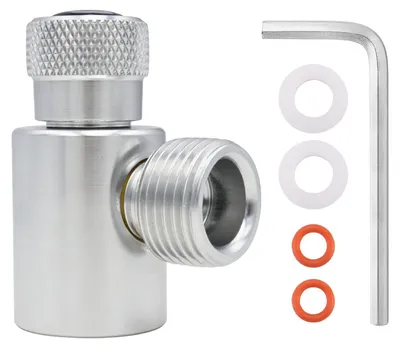 CO2-Zylinderadapter TR21.4 auf W21.8, Aluminium, 58 mm