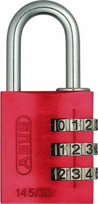 Produktbild von Abus Vorhängeschloss 145/30 Zahlenschloss rot