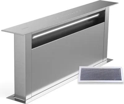 Image de Klarstein Royal Flush Eco 75 Hotte de Plan de Travail - A++ Énergie, 720 m³/h, Hotte Aspirante Silencieuse, LED 6500K,Tactile, Acier Inoxydable, Hotte Cuisine Moderne
