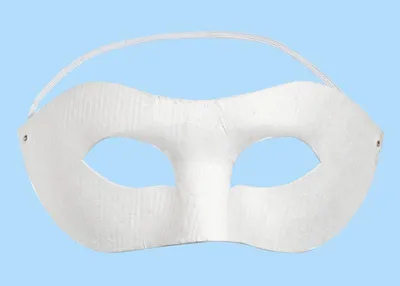 Produktbild von Maske Domino Pappmaché weiß DIY