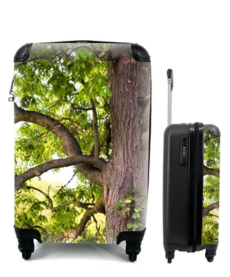 Produktbild von MuchoWow® Koffer Handgepäck Trolley Rollkoffer Kleine Reisekoffer mit 4 Rollen - Kastanienbaum im Frühling - Cabin Size < 55x40x23 cm & 55x40x20 cm - Fotokoffer - Kabinenkoffer - Boardgepäck - Reise-Box - Reisekoffer - Reisegepäck - Koffer mit Bild - Trolley für Kinder