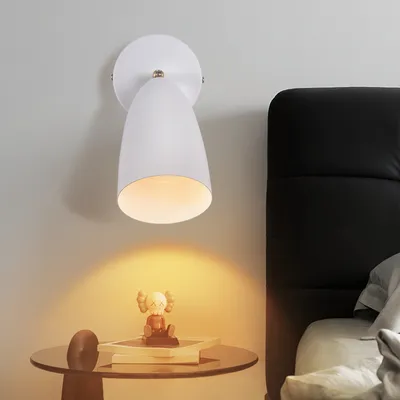 Produktbild von ZMH Wandleuchte Innen Wandlampe GU10 - Schlafzimmerlampe Wandleuchten Modern Weiß Flur Wandstrahler Schwenkbar Metall Küchenlampe Wandlicht für Wohnzimmer Küche - Ohne Leuchtmittel
